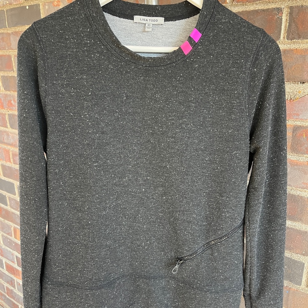 Lisa Todd Charcoal Crew Neck Sweater